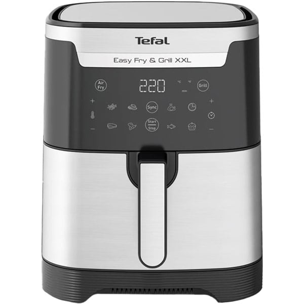 סיר טיגון דיגיטלי ללא שמן 6.5 ליטר Tefal דגם Easy Fry & Grill XXL EY801D27 | יבואן רשמי