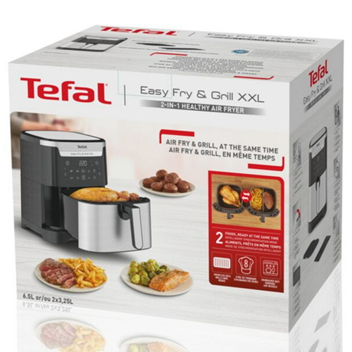 סיר טיגון דיגיטלי ללא שמן 6.5 ליטר Tefal דגם Easy Fry & Grill XXL EY801D27 | יבואן רשמי