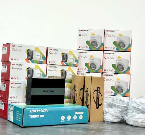 קיט 8 מצלמות + מערכת הקלטה אנלוגי 3K מבית HikVision COLORVIEW