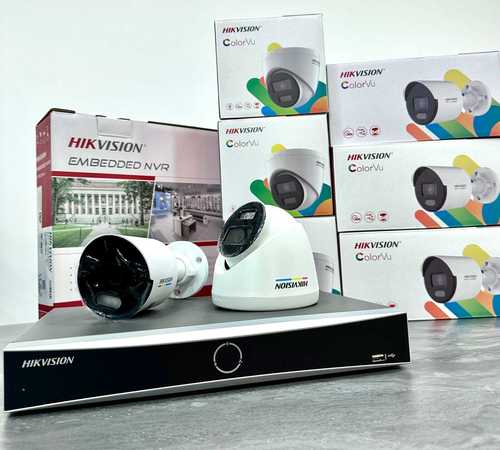 קיט 4 מצלמות IP COLOR VIEW מבית HikVision - HikVision - קיטים להרכבה עצמית