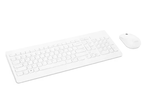 מקלדת ועכבר אלחוטי בצבע לבן Lenovo 510 Wireless Combo Keyboard & Mouse-Hebrew 