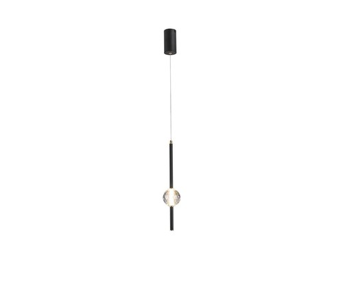 תלוי קריסטל שחור LED 9W