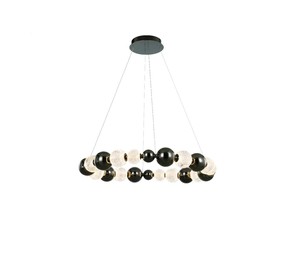 תלוי קריסטל שחור LED 92W
