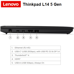 מחשב נייד Lenovo Thinkpad L14  Gen5 14"-U5-16GB-512GB-W11p