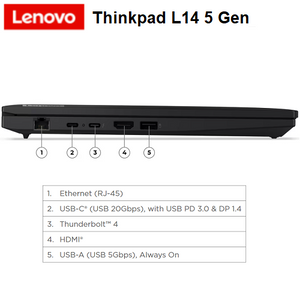 מחשב נייד Lenovo Thinkpad L14  Gen5 14"-U5-32GB-1TB-W11p