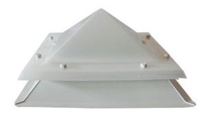 כיפת אור SKYLIGHT / חלון גג בצורת פרמידה / 1-3 שכבות זיגוג טרמי ואקוסטי - לאוורור, תאורה או שחרור עשן או יציאה לגג 