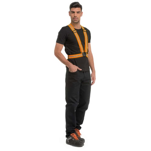 חגורת גומי זוהרת כתומה WORKER | דגם 3759