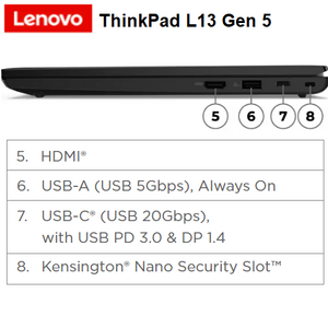 מחשב נייד Lenovo ThinkPad L13 Gen5 13.3"-U7-16GB-1TB-W11p