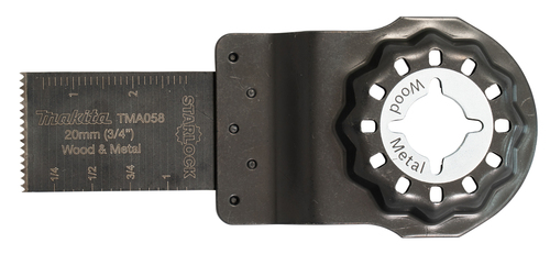 להב למולטיטול Starlock | חיתוך נעיצה BiM עץ ומתכת 20×30 מ״מ – TMA058 B-64923 – Makita