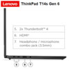 מחשב נייד Lenovo Thinkpad T14s Gen6 Snapdragon 14"-TOUCH-X1E-32GB-1TB-W11p