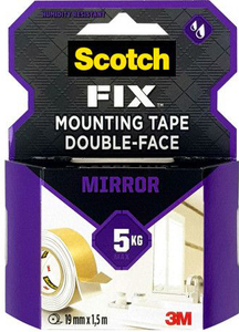דבק דו צדדי 1.5מ מיועד למראות וחדרי רחצה SCOTCH עומס 5KG