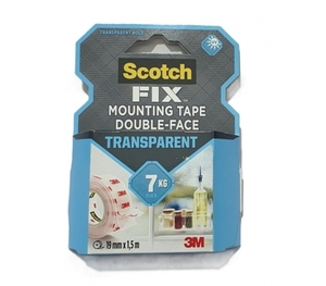 דבק דו צדדי שקוף אורך 1.5מ רוחב 19ממ SCOTCH עומס 7KG