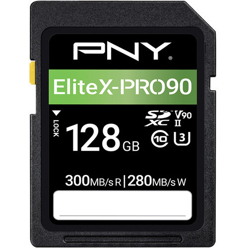 כרטיס זיכרון PNY 128GB EliteX-PRO 90 UHS-II SDXC
