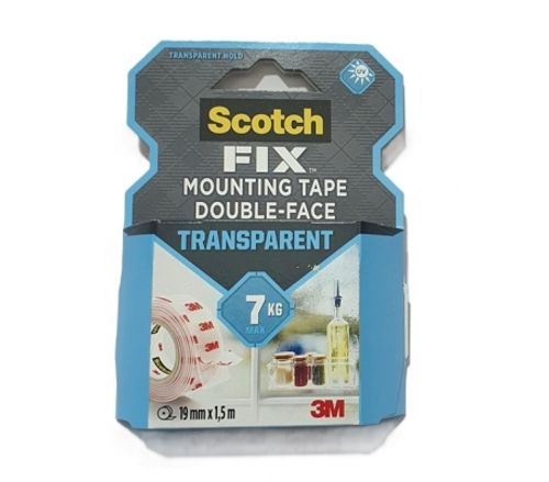 דבק דו צדדי שקוף אורך 5מ רוחב 19ממ SCOTCH עומס 7KG