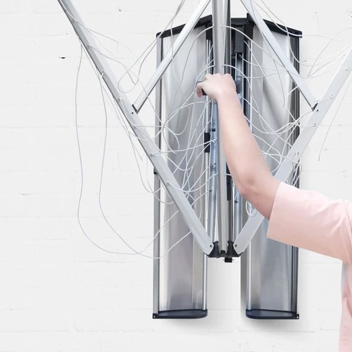 מתלה כביסה מתקפל  WallFix מכסה נירוסטה 24 מטר Brabantia 07