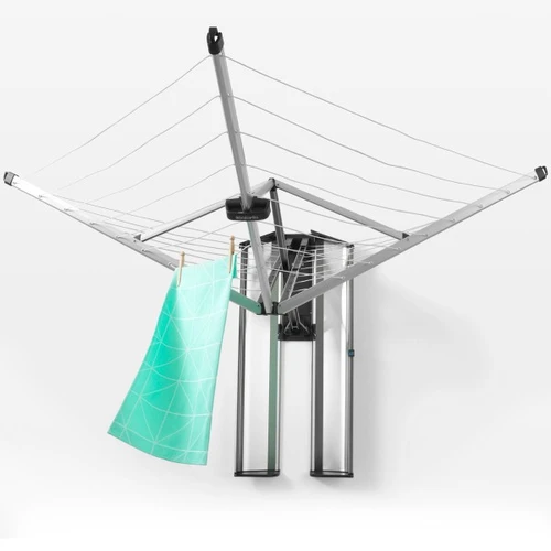 מתלה כביסה מתקפל  WallFix מכסה נירוסטה 24 מטר Brabantia 10