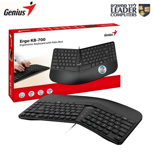 מקלדת ארגונומית חוטית Genius Ergo KB-700