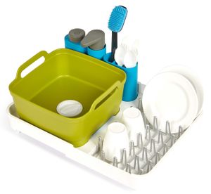עמדת רחיצת כלים לילדים מורחבת Extend של Joseph Joseph עם כלים משני צבע ומשאבת מים