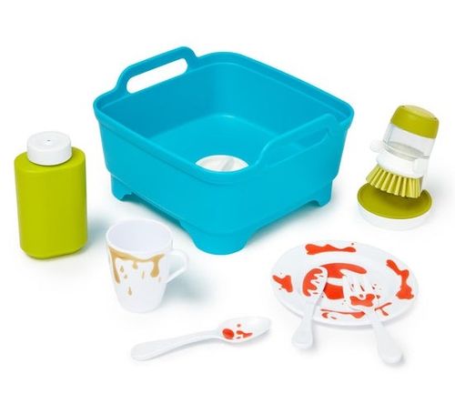 עמדת רחיצת כלים לילדים Wash&Scrub של Joseph Joseph עם כלים משני צבע