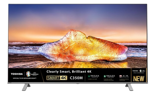 טלוויזיה חכמה Toshiba 50'' UHD 4K LED 50C350ME - צבע מטאלי - אחריות יבואן רשמי על ידי ניופאן