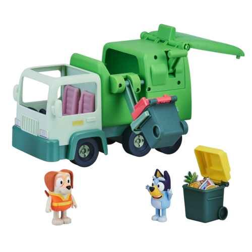 בלואי Bluey משאית איסוף אשפה עם דמויות ואביזרים - ערכת משחק