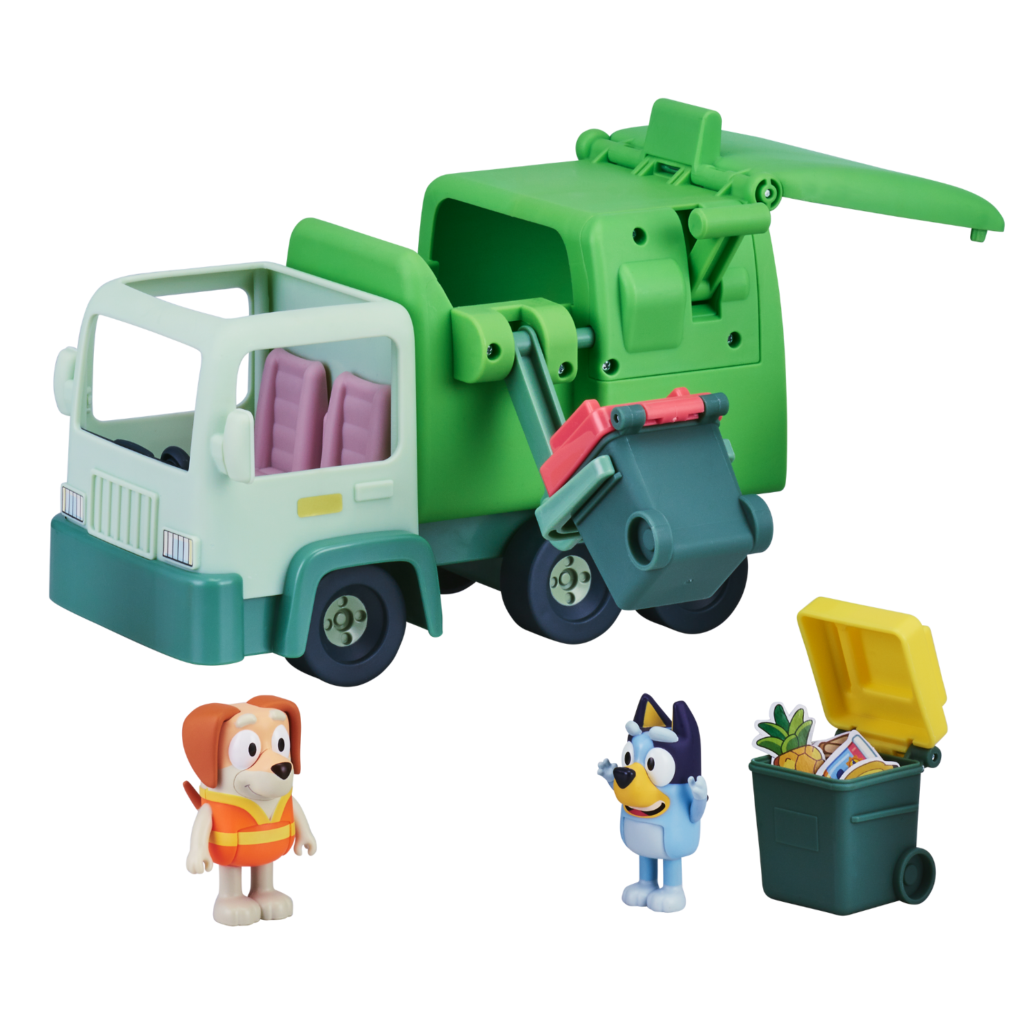 בלואי Bluey משאית איסוף אשפה עם דמויות ואביזרים - ערכת משחק