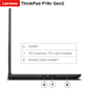 מחשב נייד Lenovo ThinkPad P16v Gen2 16"-U7-32GB-1TB-RTX500-W11p