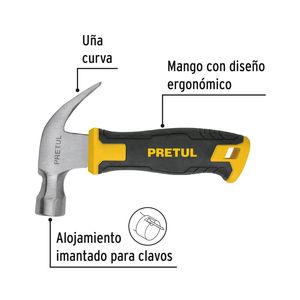 פטיש טפסן מיני ידית פיבר TRUPER PRETUL