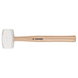פטיש גומי לבן 680 גרם 24oz ידית עץ TRUPER