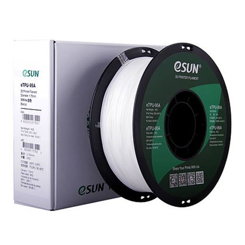 פילמנט גמיש eSUN eTPU-95A לבן בגליל 1 ק