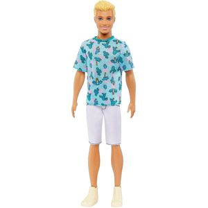 בובת קן בחליפת תכלת מאויירת ומכנסיים לבנים