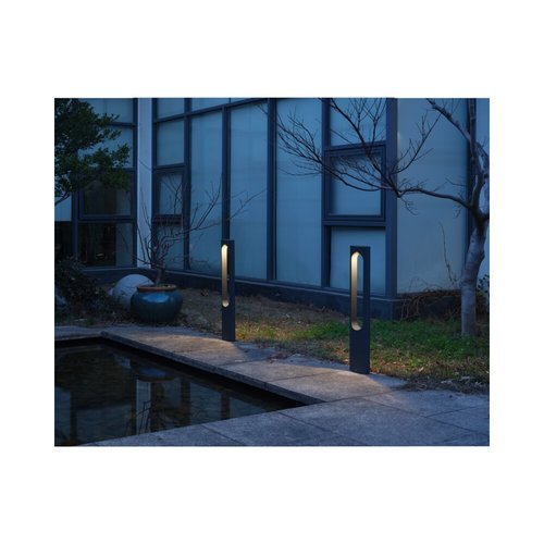  בולרד אפור OPEN 12W 900mm IP65 אור ניטרלי  