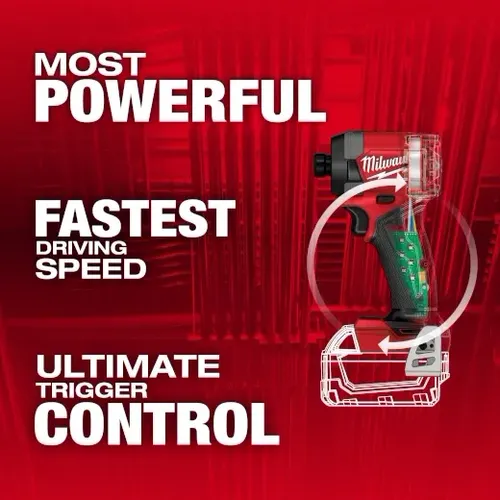מברגת אימפקט בראשלס 18V FUEL - דור 4 + שתי סוללות 5A + מטען ותיק