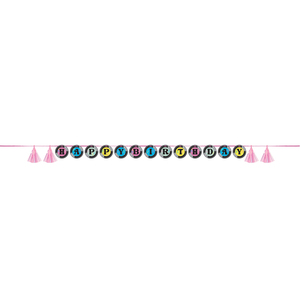 שרשרת אותיות HAPPY Birthday וקישוטי טאסל