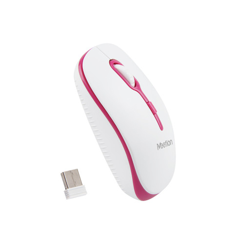 עכבר אופטי אלחוטי 2.4G USB ורוד