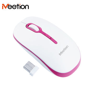 עכבר אופטי אלחוטי 2.4G USB ורוד