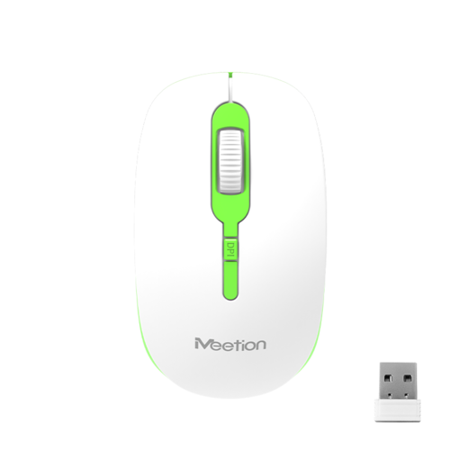 עכבר אופטי אלחוטי 2.4G USB ירוק
