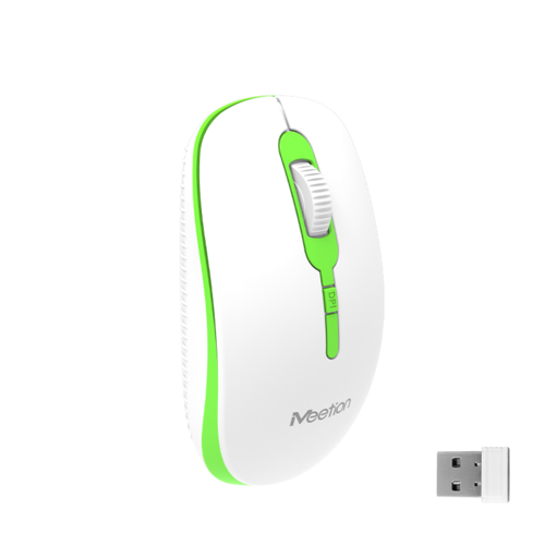 עכבר אופטי אלחוטי 2.4G USB ירוק