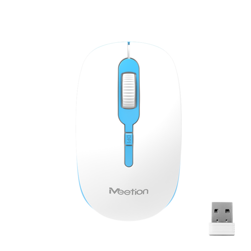 עכבר אופטי אלחוטי 2.4G USB כחול