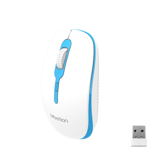 עכבר אופטי אלחוטי 2.4G USB כחול