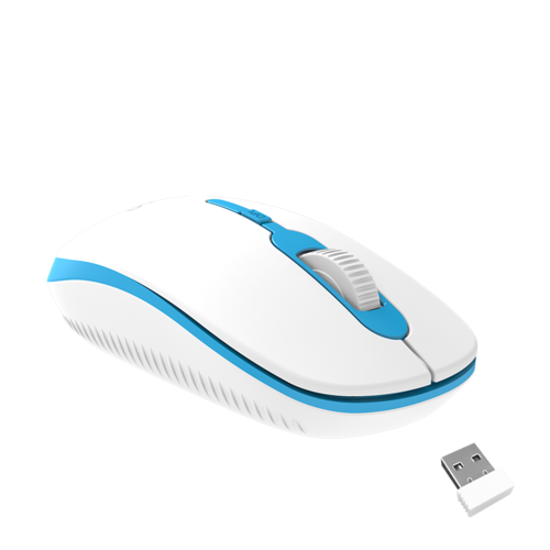 עכבר אופטי אלחוטי 2.4G USB כחול