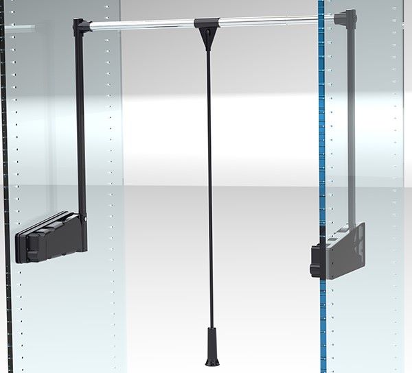 מנגנון תליה גבוה לארון בגדים, דגם LIFT 300 שחור מט