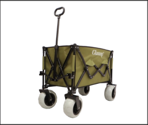 GLAMP עגלת שטח מתקפלת עם גלגלי בלון – כחול עוצמתי לנוחות מקסימלית