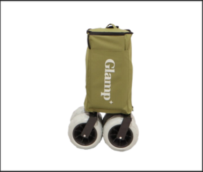 GLAMP עגלת שטח מתקפלת עם גלגלי בלון – כחול עוצמתי לנוחות מקסימלית