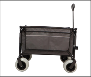 GLAMP עגלת שטח מתקפלת עם גלגלי בלון – כחול עוצמתי לנוחות מקסימלית