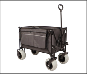GLAMP עגלת שטח מתקפלת עם גלגלי בלון – כחול עוצמתי לנוחות מקסימלית
