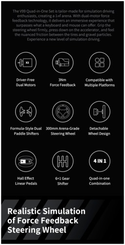 סט סימולאטור מירוצים PXN V99