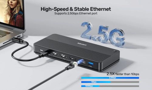 תחנת עגינה אוניברסלית Unitek D1104A01 USB-C 8K Docking Station with 100W PD 13 in 1