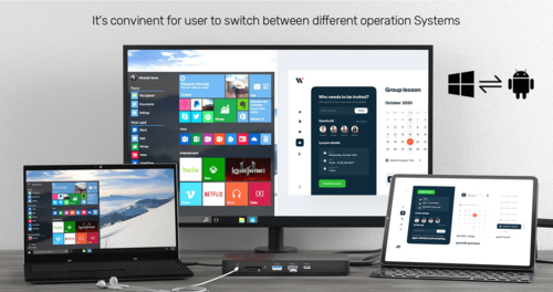 תחנת עגינה אוניברסלית UNITEK D1079A USB-C 4K Docking Station   