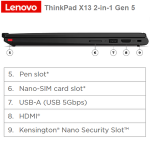 מחשב נייד Lenovo ThinkPad X13 2in1 Yoga Gen5 U7-32GB-SSD-1TB